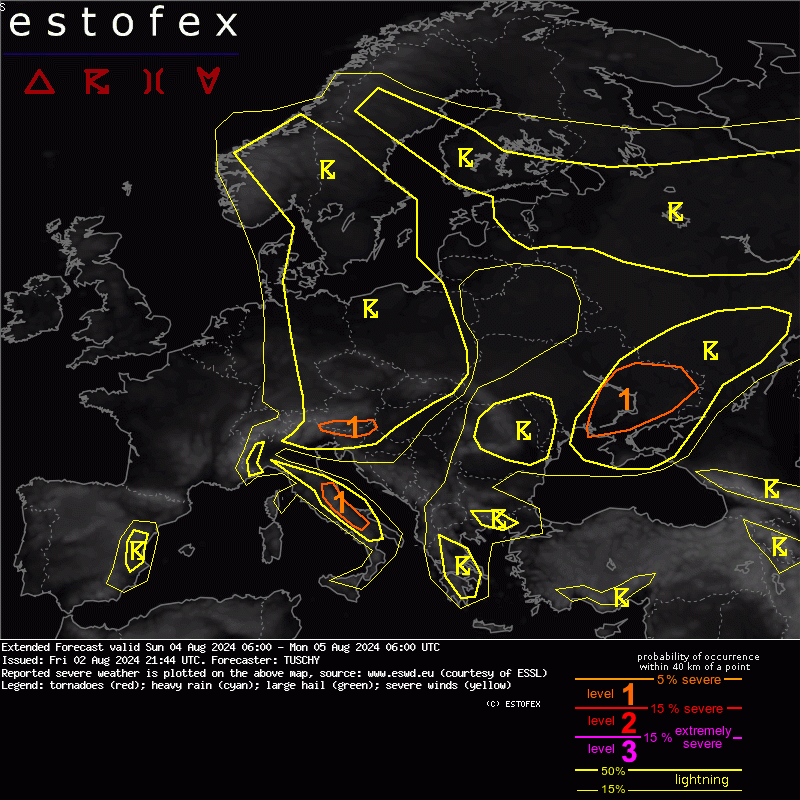 allerta meteo oggi italia 4 agosto 2024