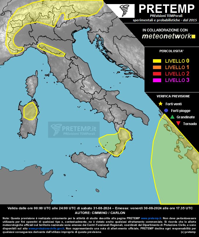 allerta meteo oggi