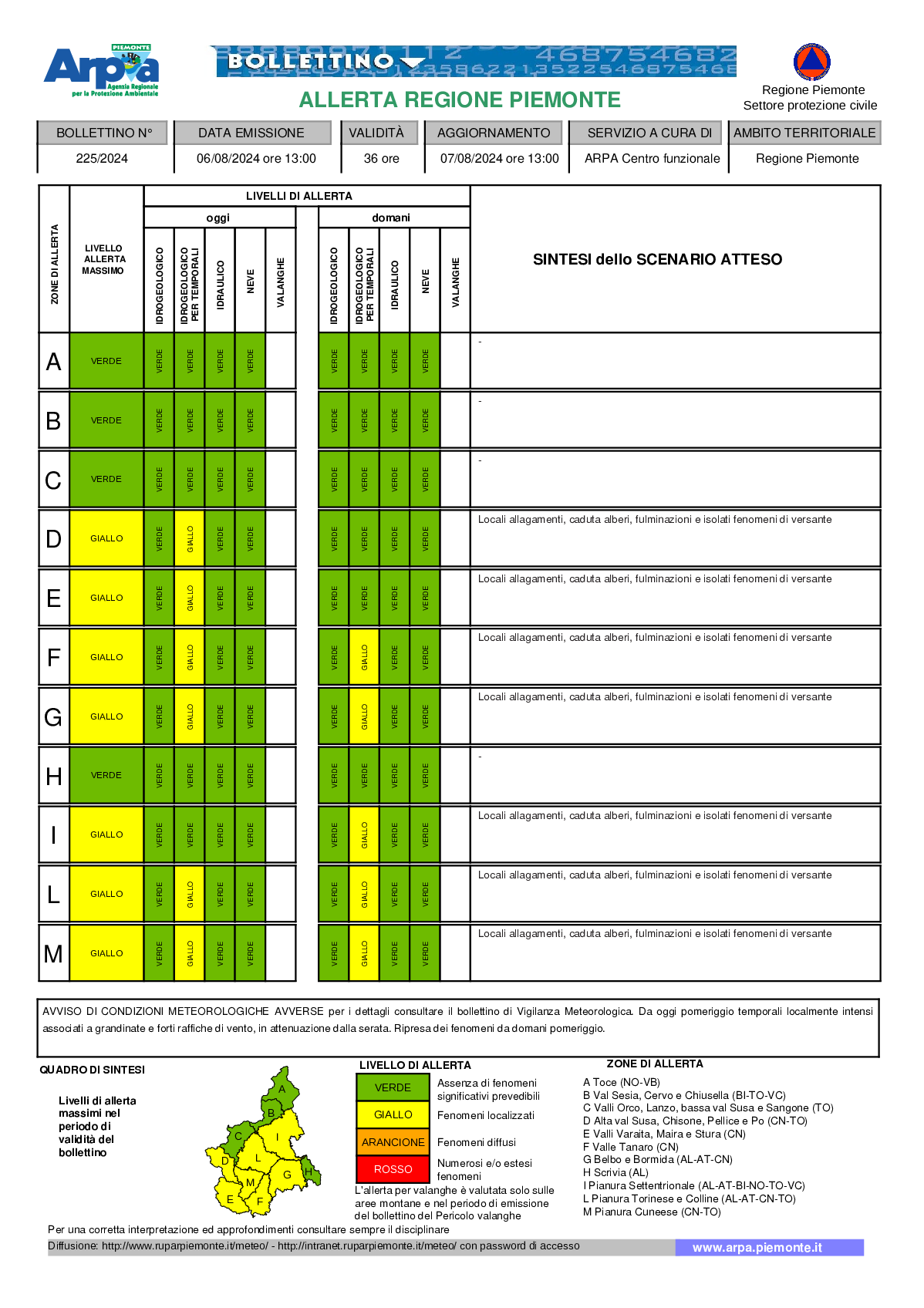allerta meteo piemonte