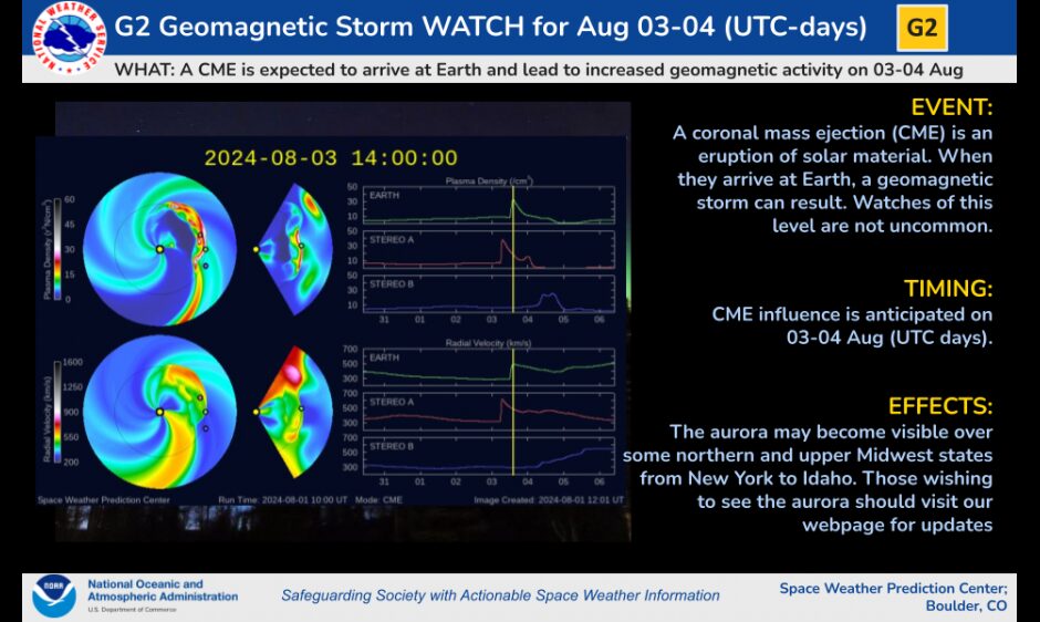 allerta tempesta geomagnetica oggi