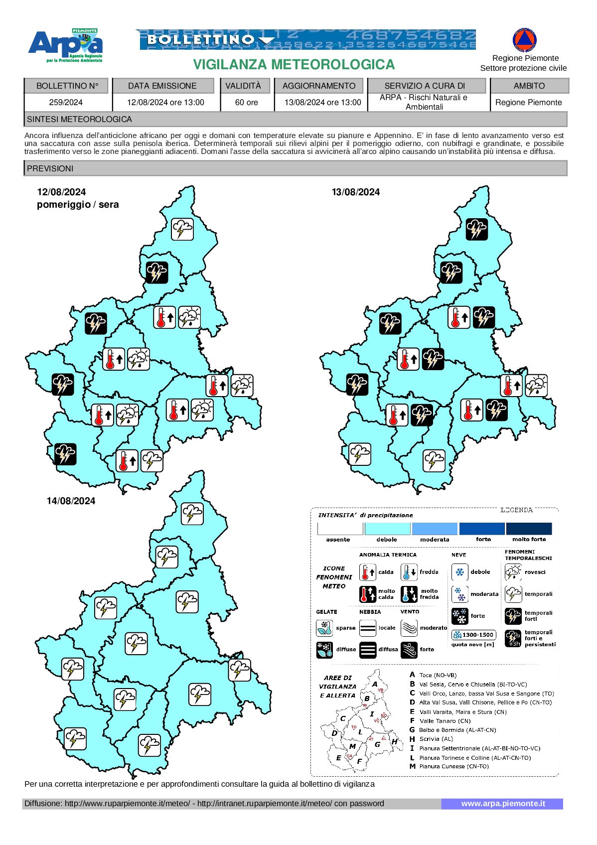 allerta meteo piemonte