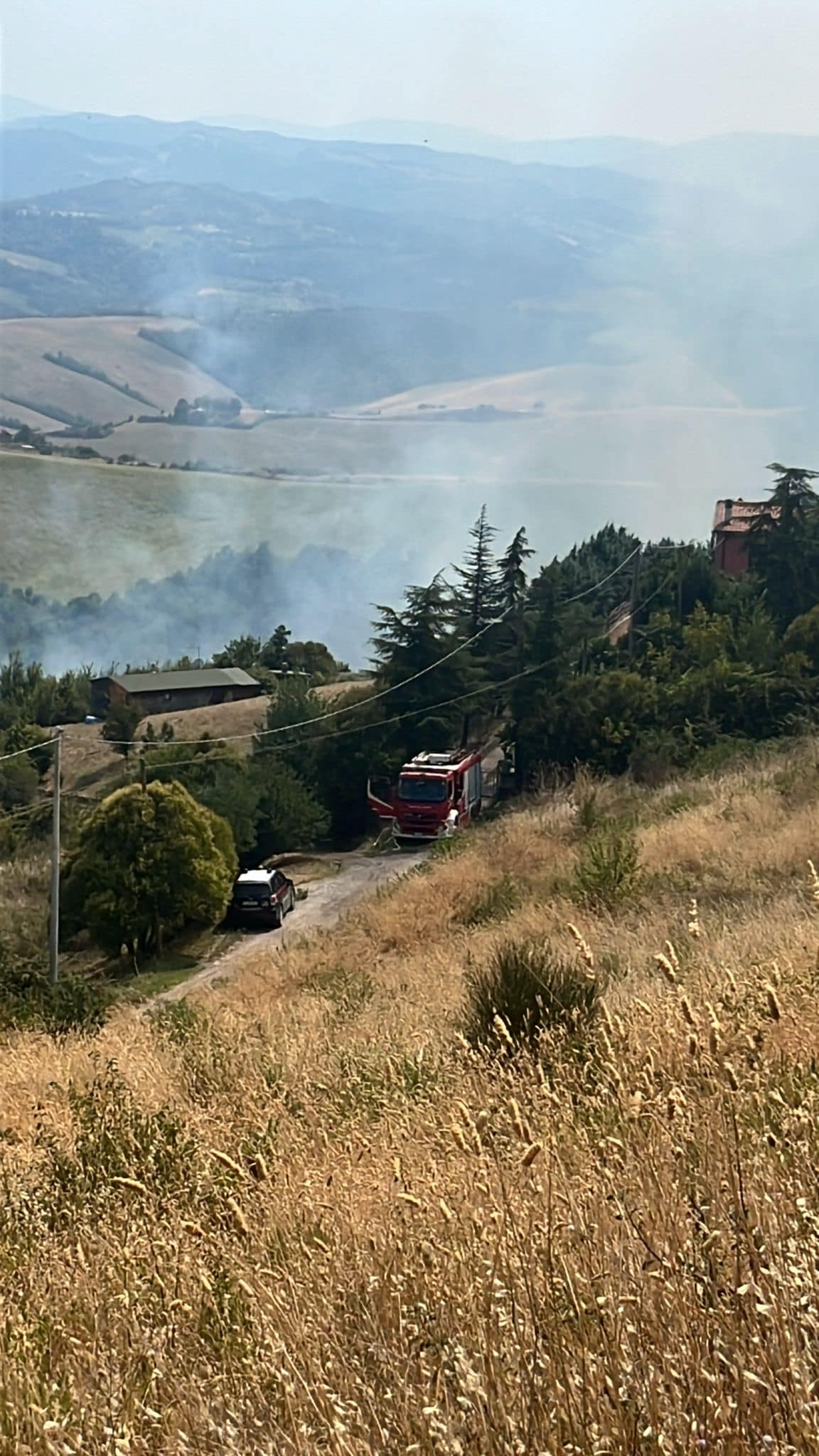 incendio montecalvo emilia romagna