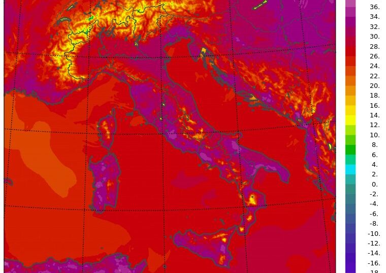 temperature massime 28 agosto