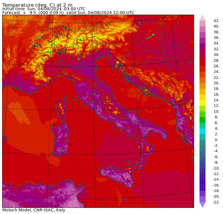 temperature massime 4 agosto
