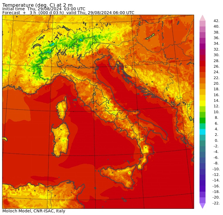 temperature minime oggi