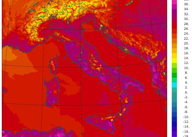 temperature massime 22 agosto
