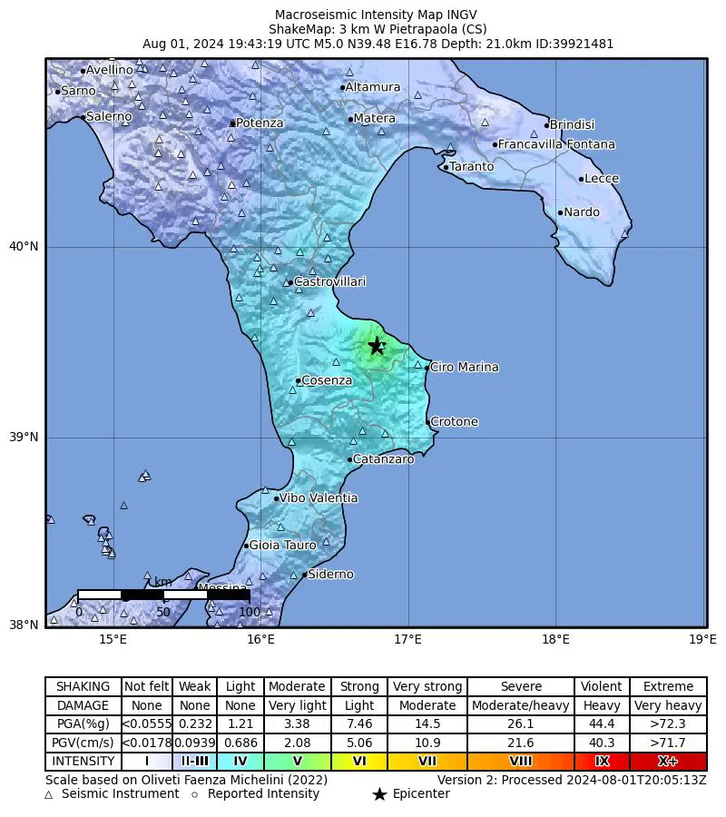 terremoto calabria