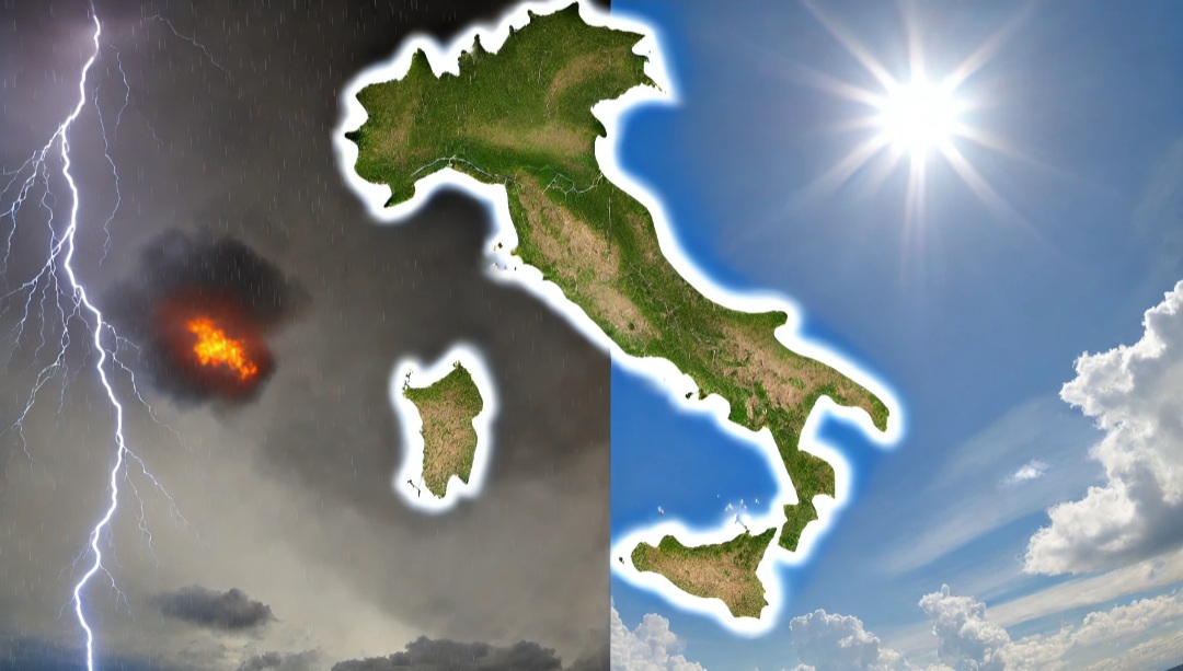 Allerta meteo, ottobre divide l’Italia: temporali e grandinate al Nord, Caldo Record al Sud