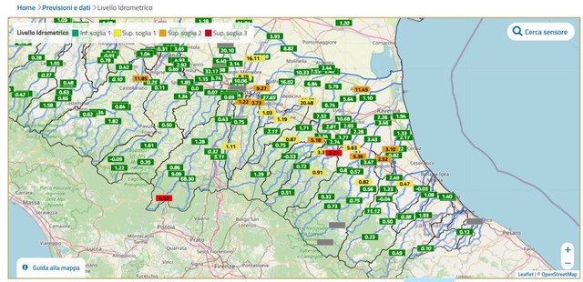 allerta fiumi emilia romagna