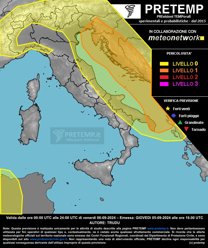 allerta meteo 6 settembre