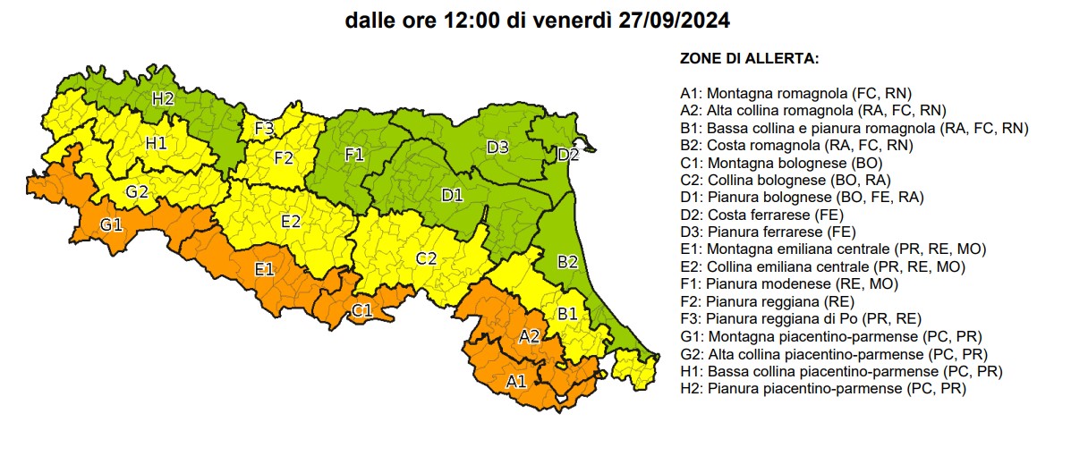 allerta meteo emilia romagna 27-28 settembre