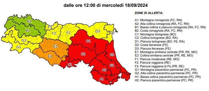 allerta meteo emilia romagna oggi