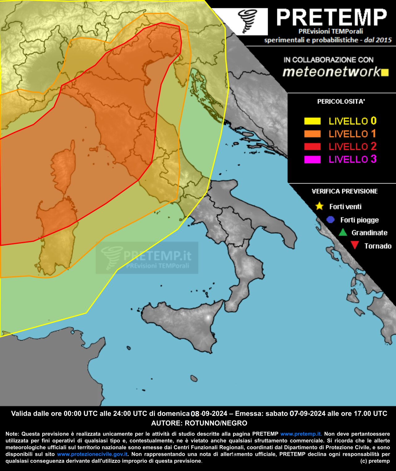 allerta meteo oggi 8 settembre