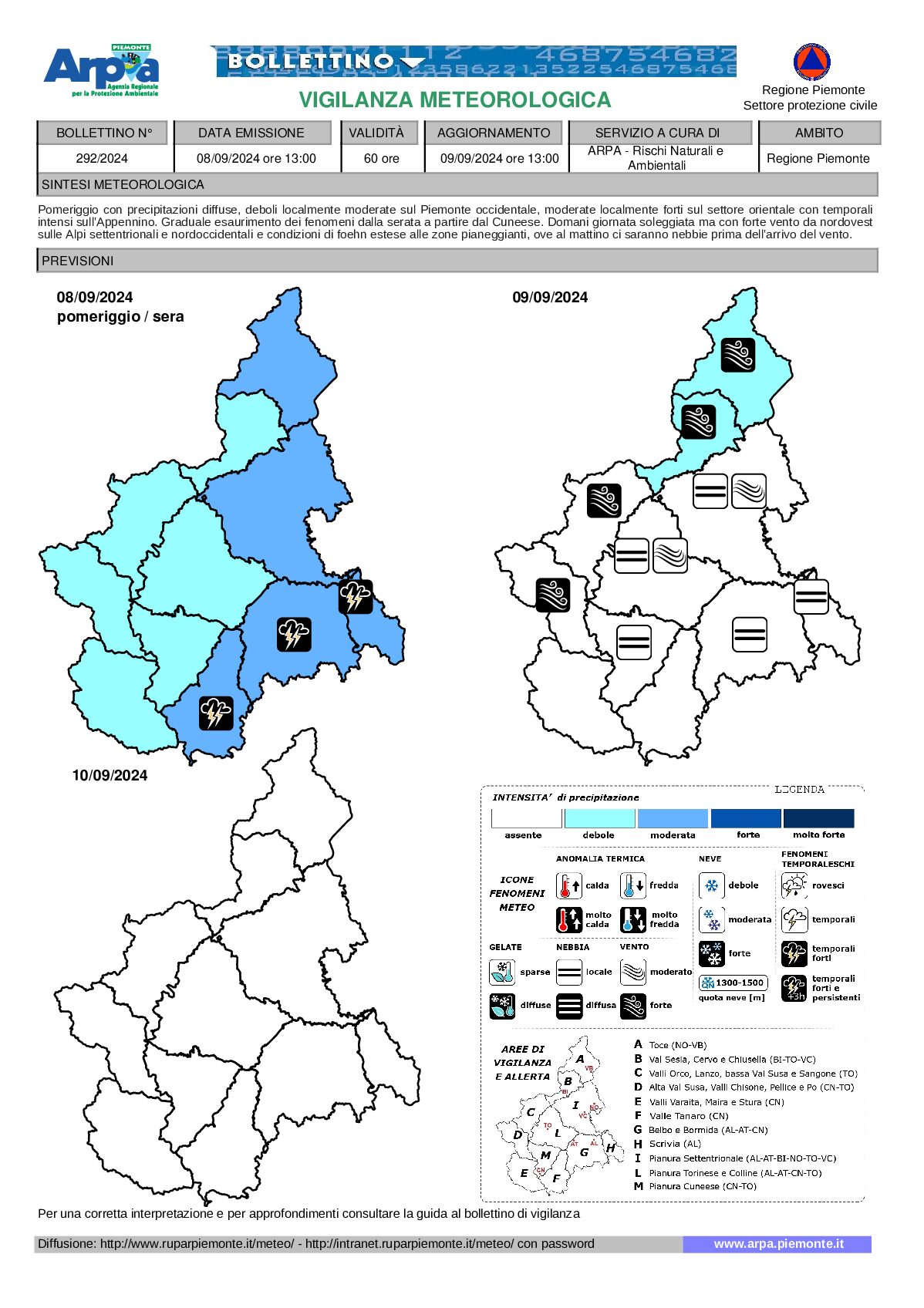 allerta meteo piemonte