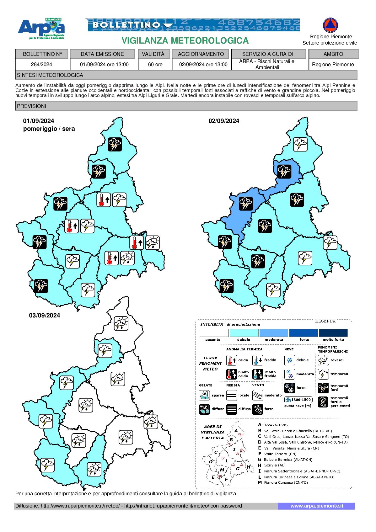 allerta meteo piemonte