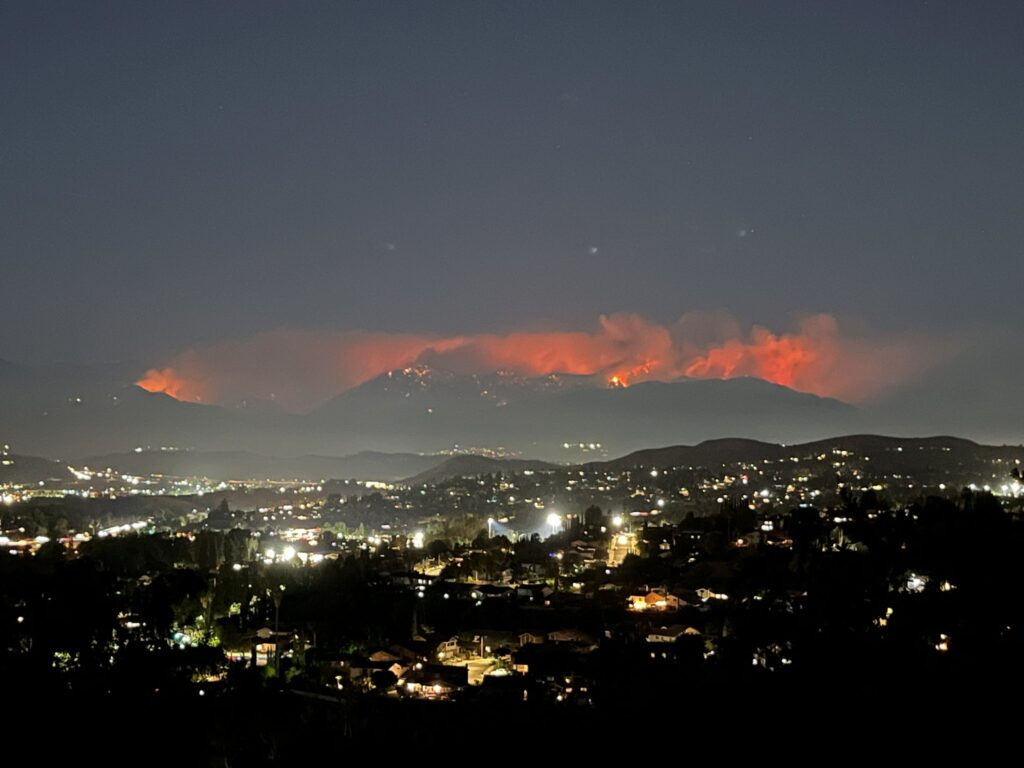 bridge fire incendio california los angeles