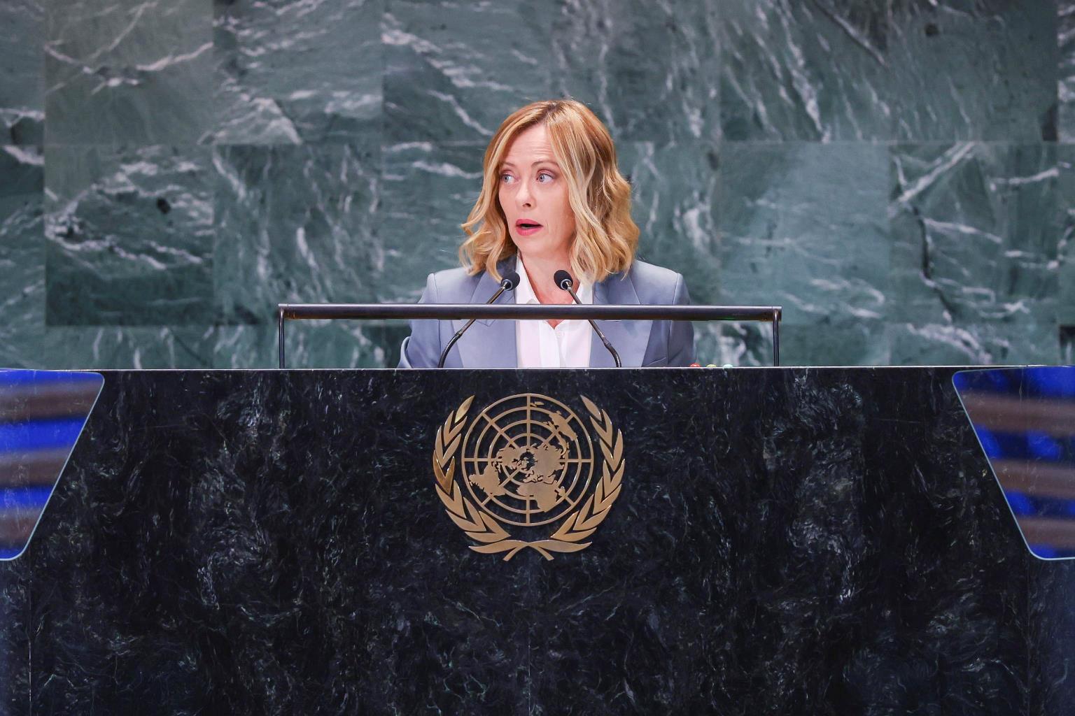 Il primo storico discorso di Giorgia Meloni all’ONU: focus su IA e Piano Mattei