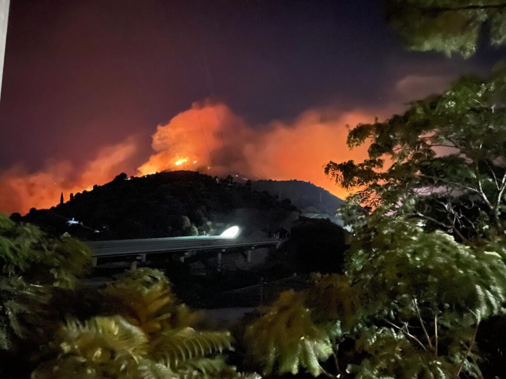 incendio palizzi marina calabria