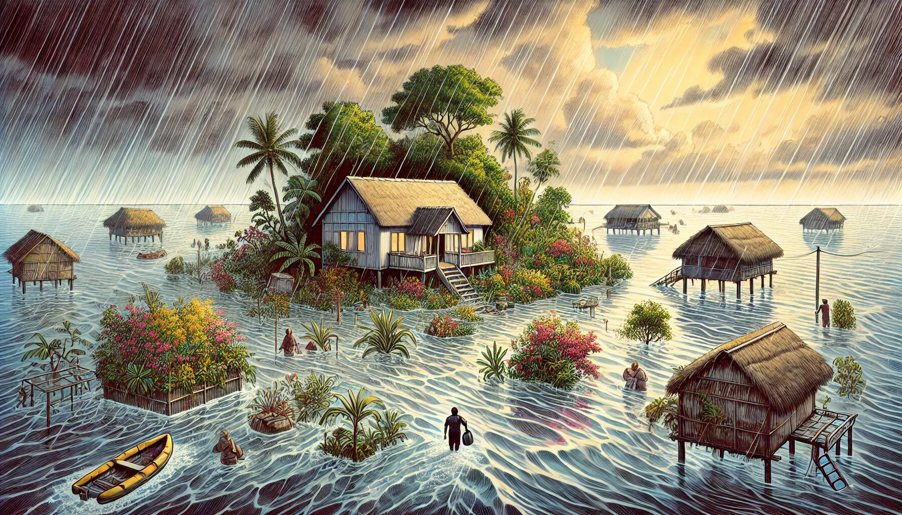 innalzamento livello mari isole oceano pacifico cambiamento climatico cambiamenti climatici