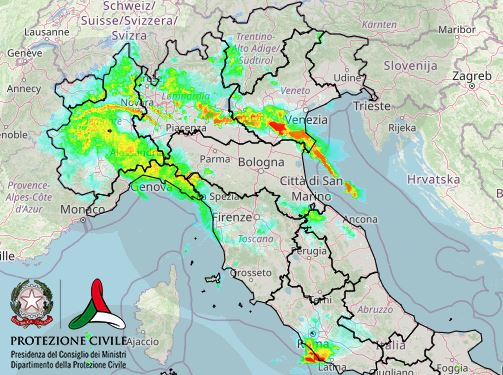 maltempo radar oggi