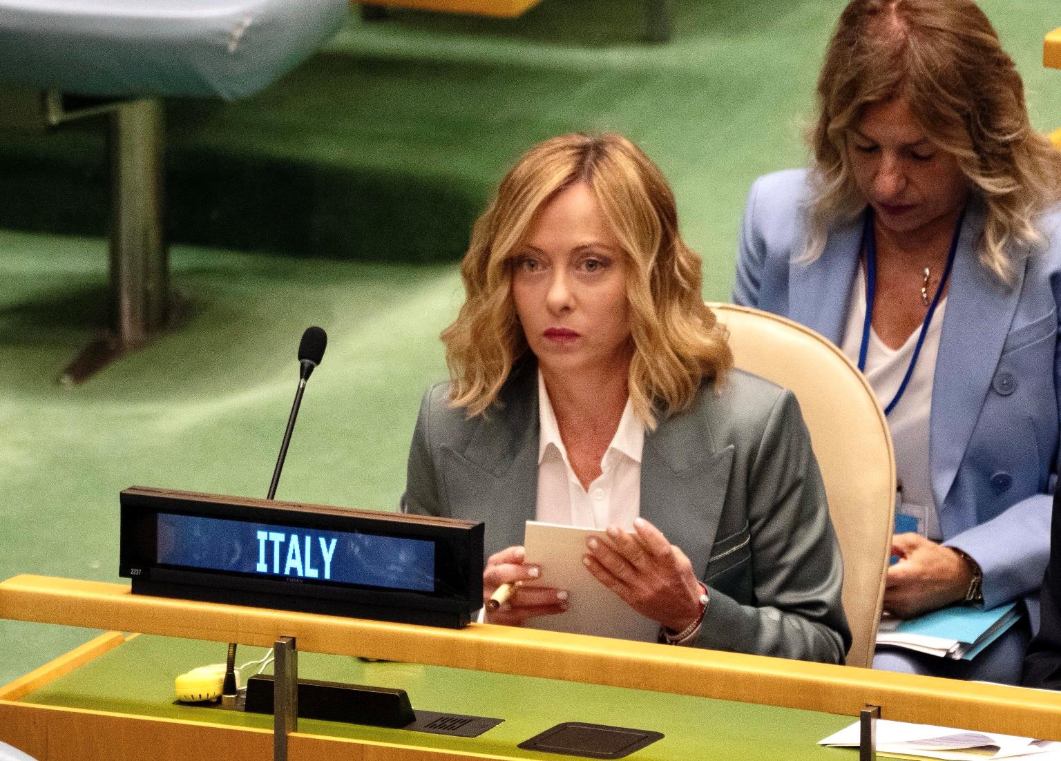 Giorgia Meloni a New York: “Italia non si schiera alle elezioni USA, rapporto con Elon Musk non c’entra con Trump”