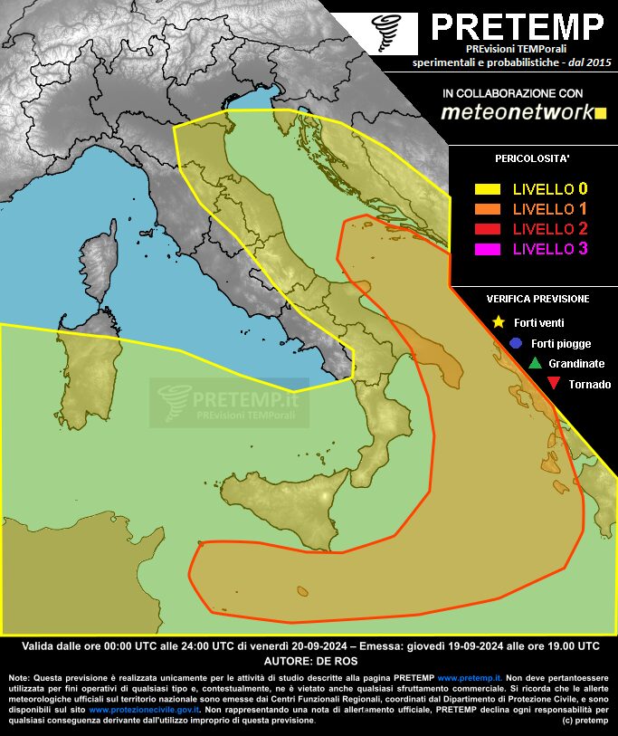 previsioni meteo pretemp 20 settembre