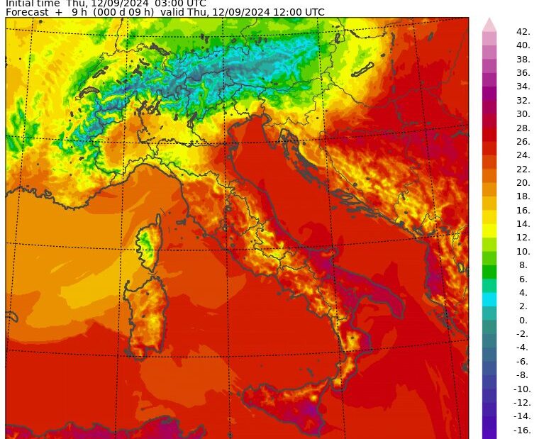 temperature massime 12 settembre