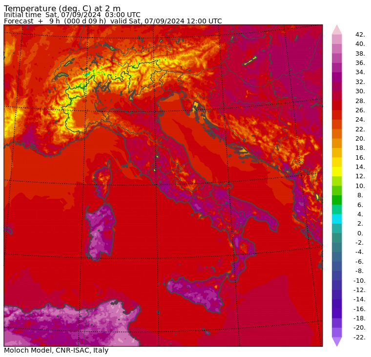 temperature massime 7 settembre