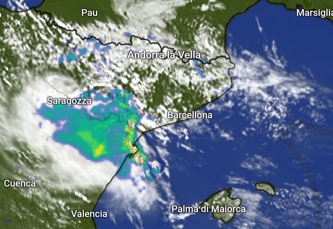 Allerta meteo Barcellona satellite