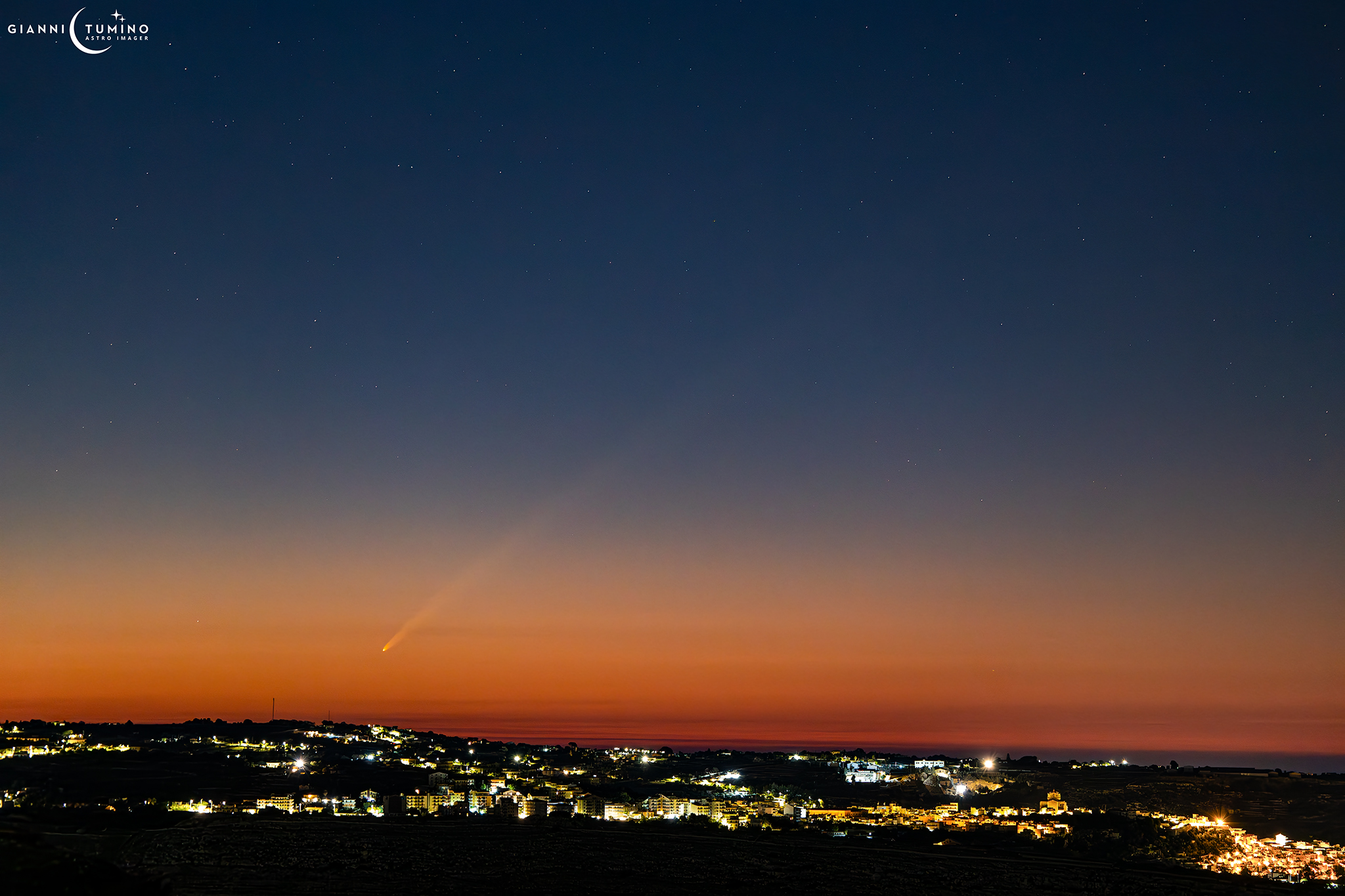 Cometa C2023 A3 Tsuchinshan-ATLAS Sicilia