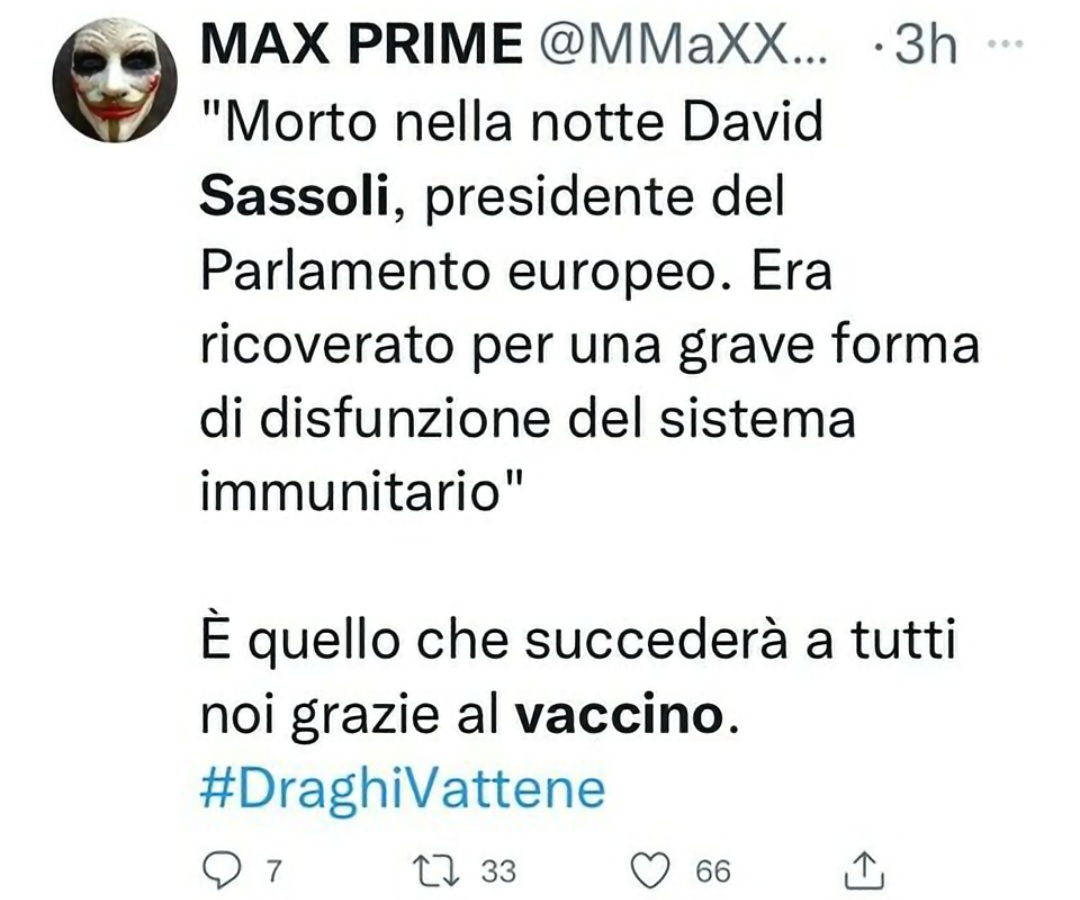 Sciacalli su David Sassoli