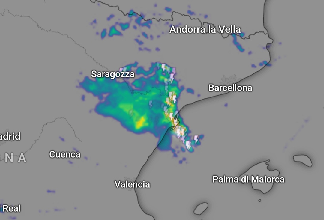 Temporale Barcellona radar meteo