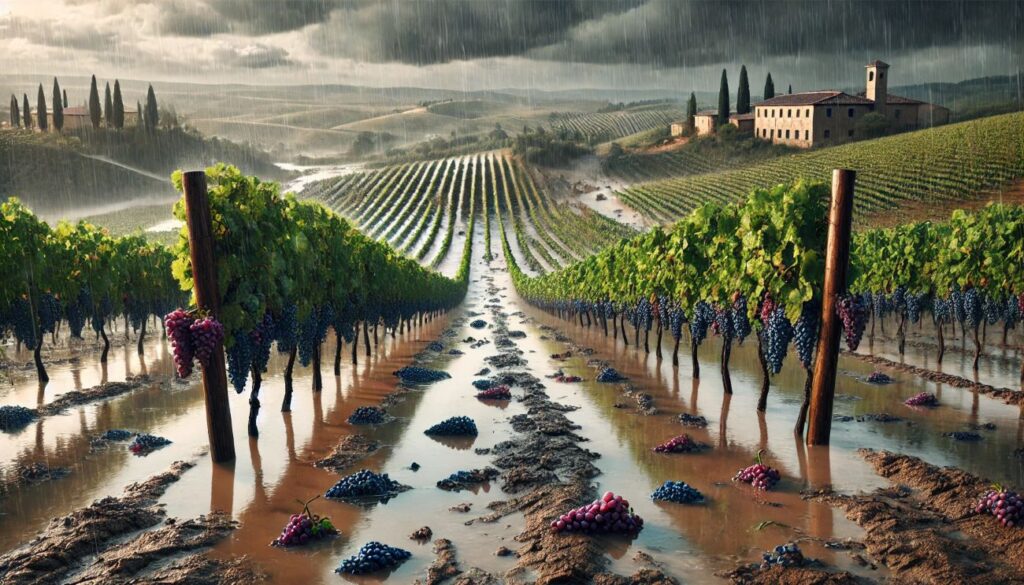 Vendemmia maltempo Siena