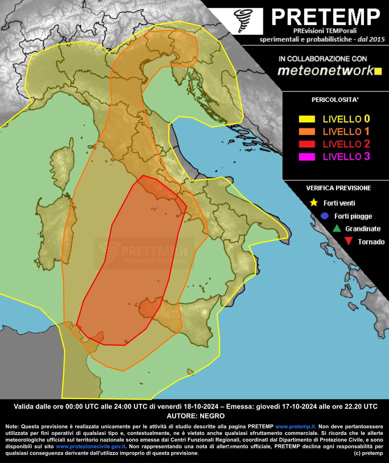 allerta meteo 18 ottobre