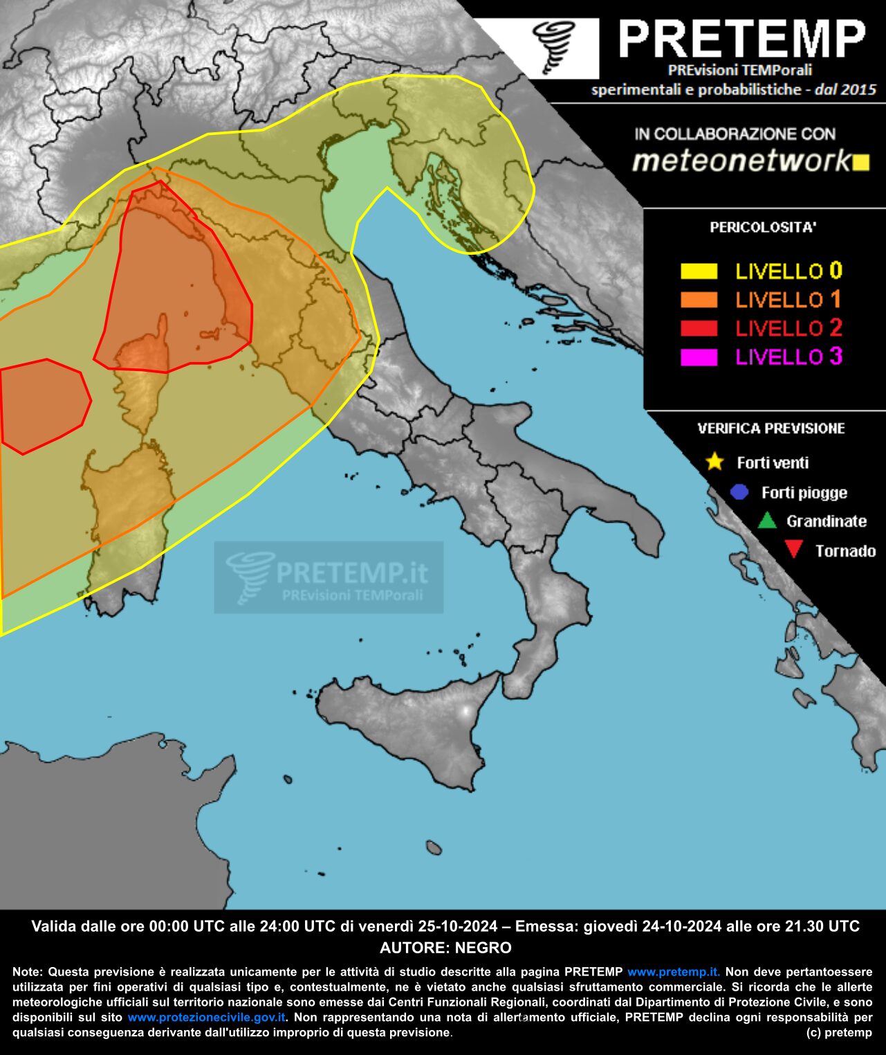 allerta meteo 25 ottobre