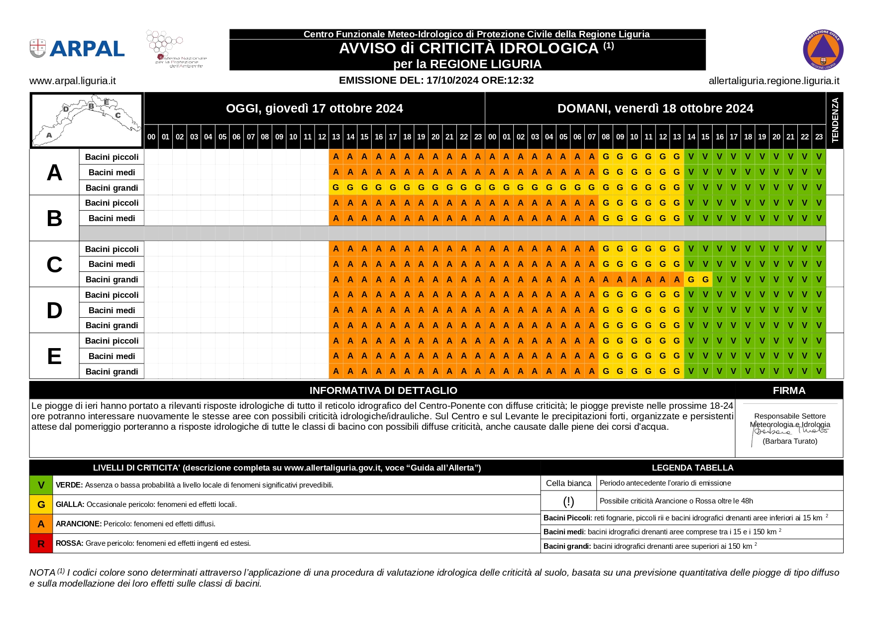 allerta meteo arancione liguria