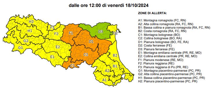 allerta meteo emilia romagna 18 19 ottobre