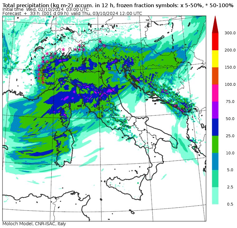 allerta meteo giovedì 3 ottobre 2024