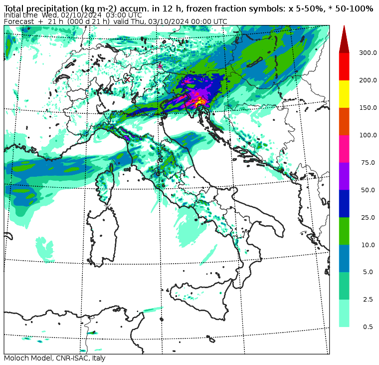 allerta meteo mercoledì 2 ottobre 2024