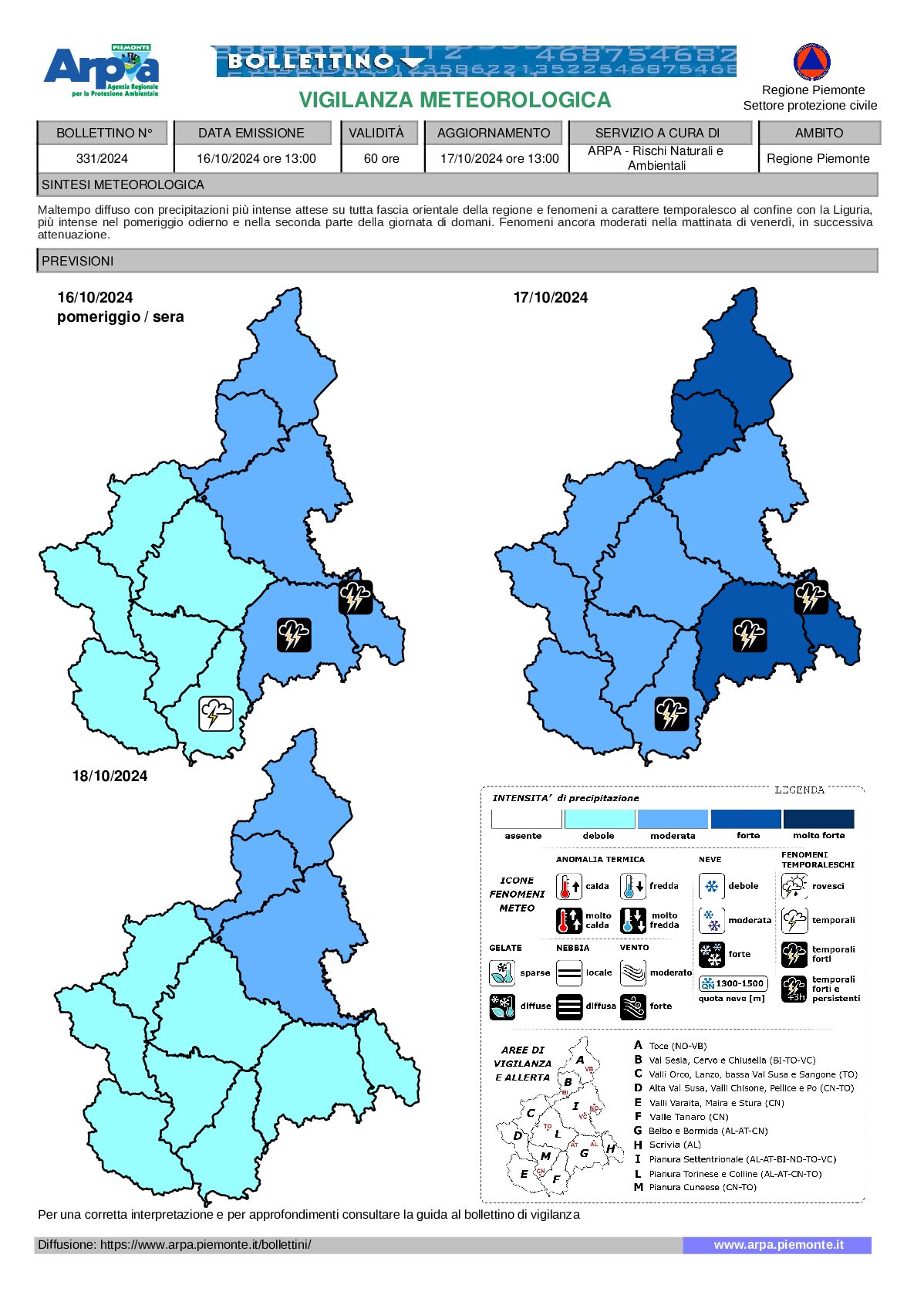 allerta meteo piemonte