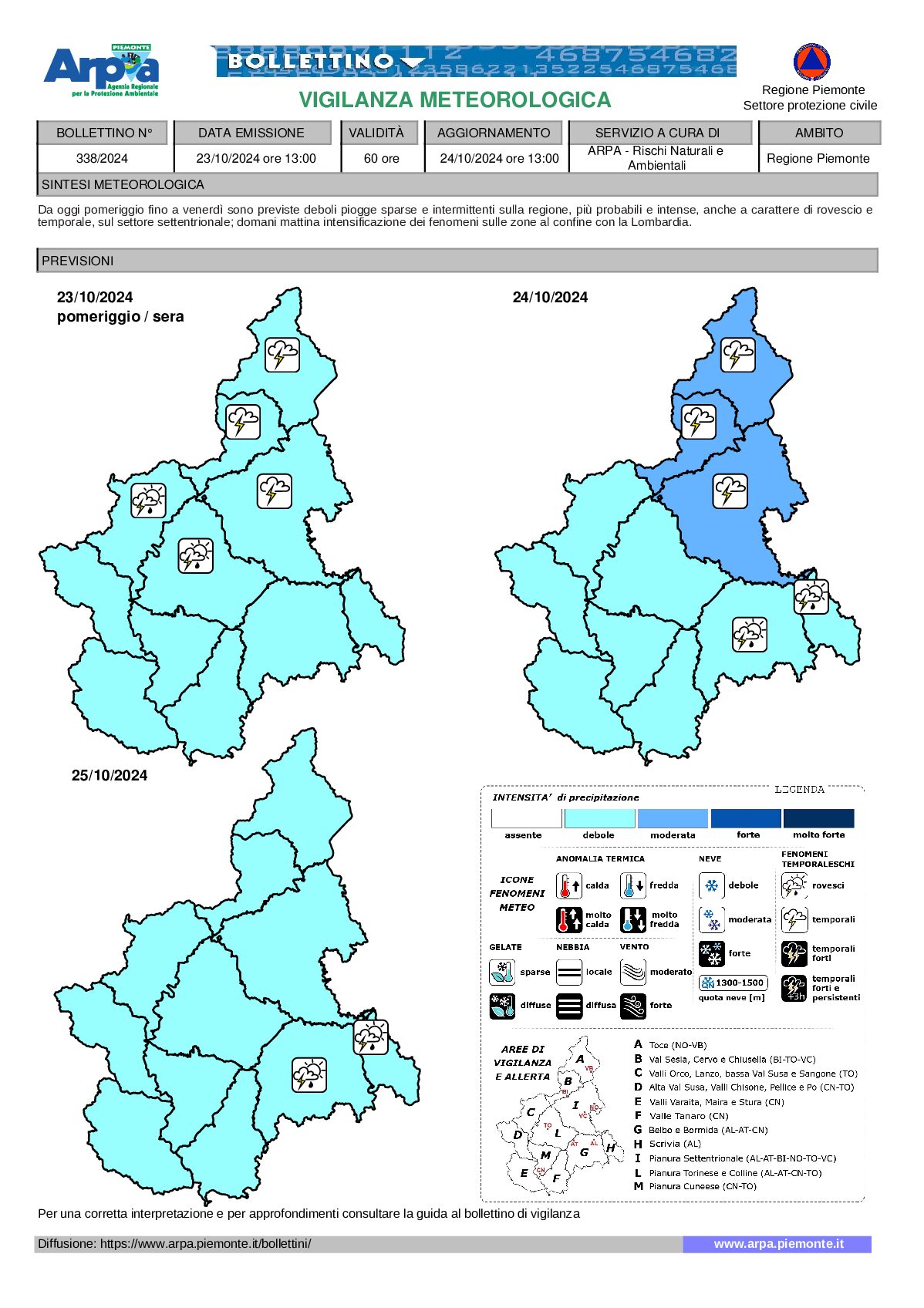 allerta meteo piemonte