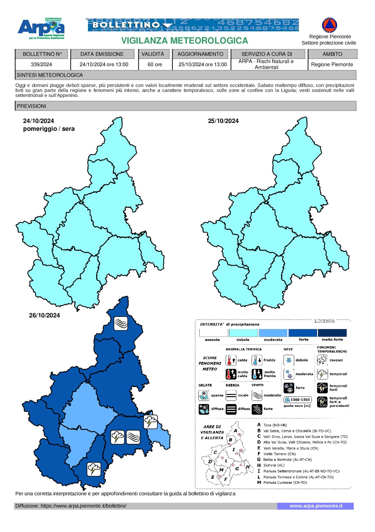 allerta meteo piemonte