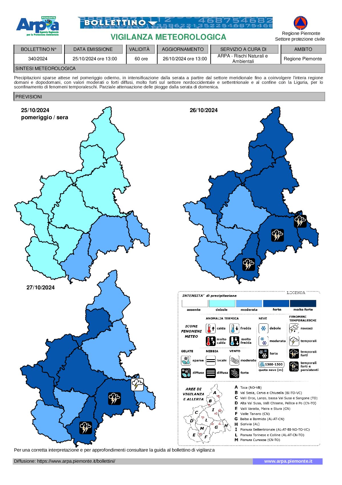 allerta meteo piemonte