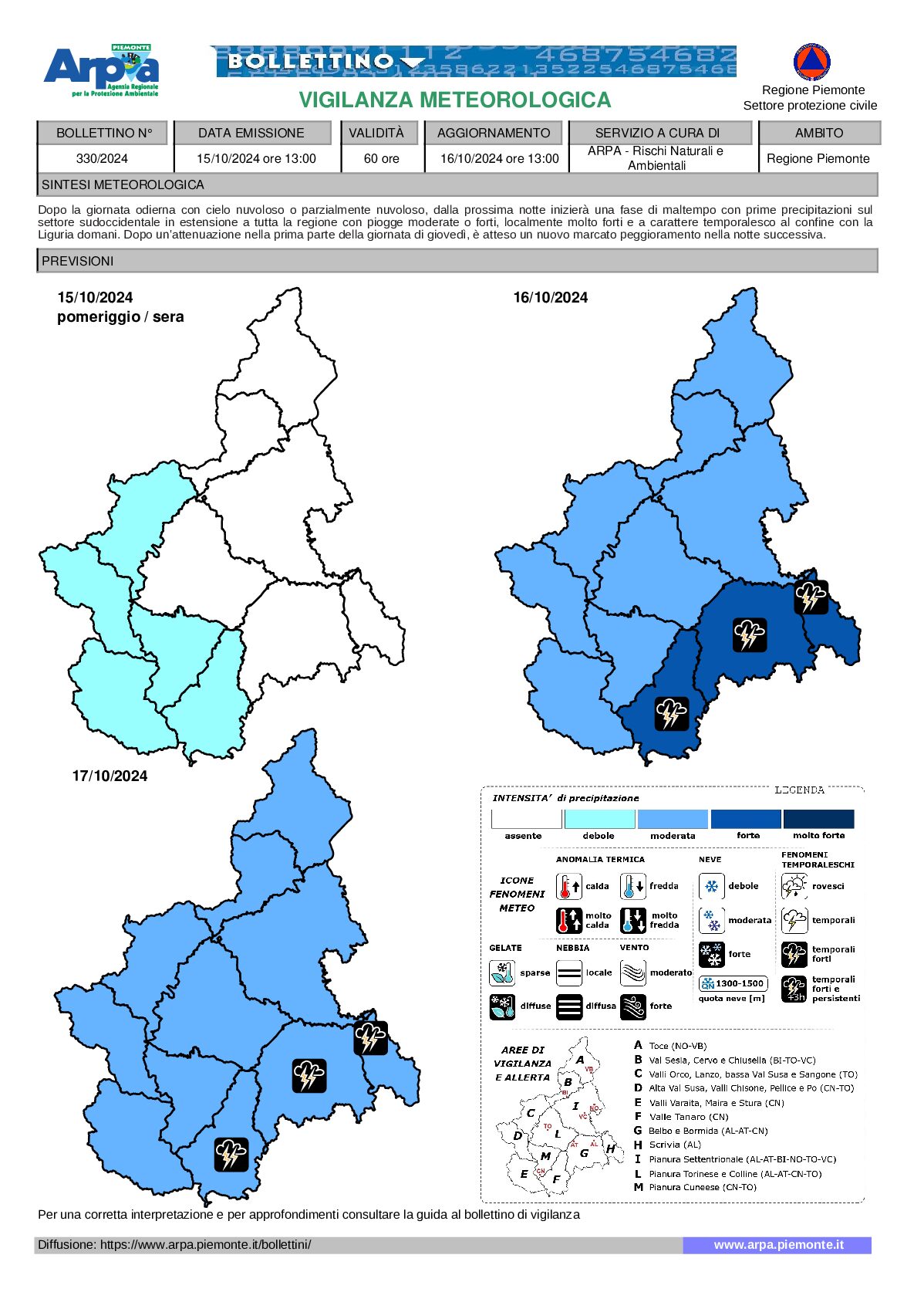 allerta meteo piemonte