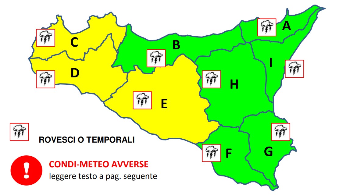 allerta meteo sicilia 18 ottobre