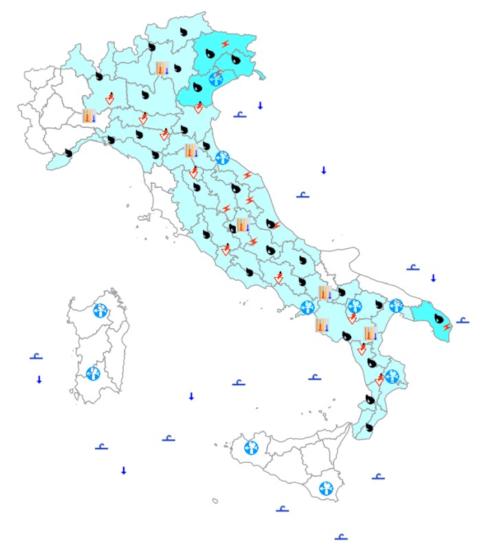 bollettino meteo protezione civile 4 ottobre