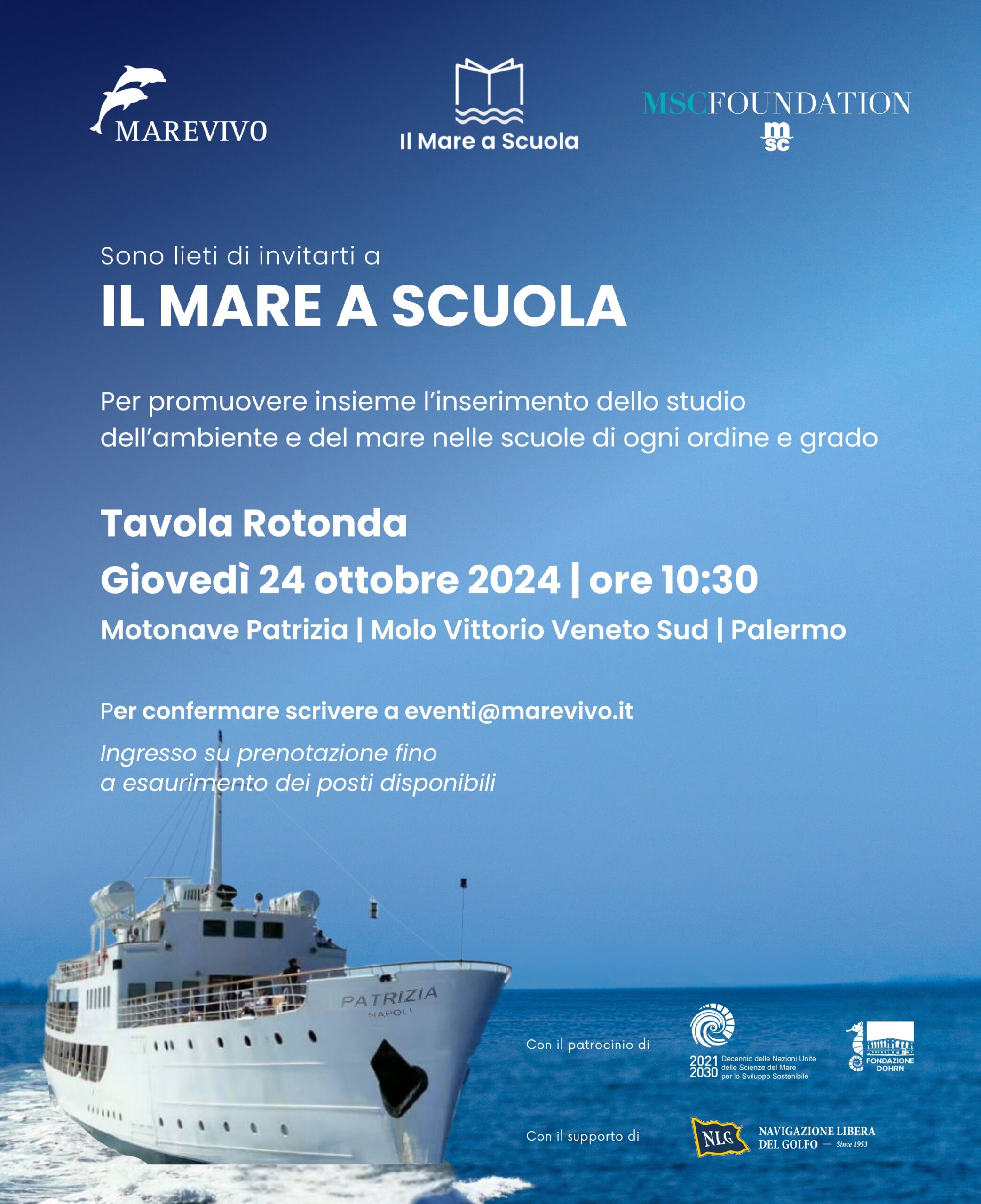 locandina Il Mare a Scuola Palermo