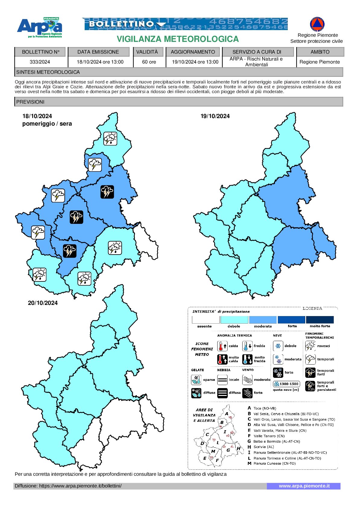 maltempo allerta meteo piemonte
