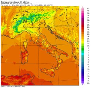 temperature massime 25 ottobre