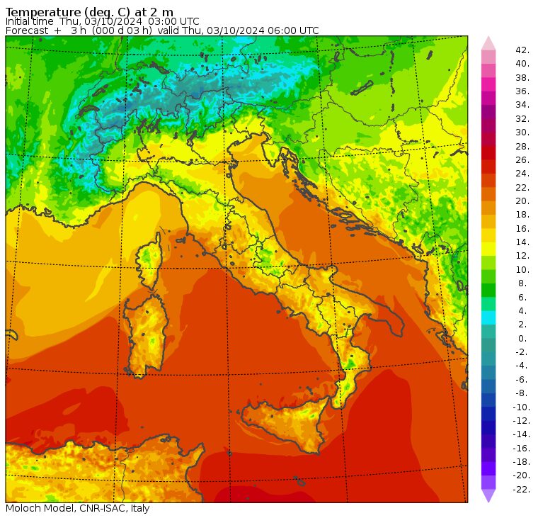 temperature minime oggi